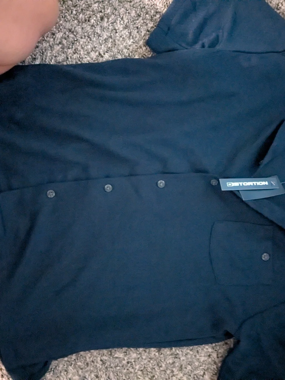 Youth Boy Navy Button-Up Shirt